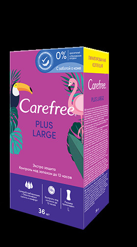 CAREFREE® plus Large Прокладки ежедневные 36 шт. УТ-00001022
