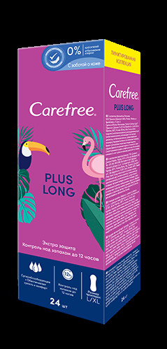 CAREFREE® plus Long Прокладки ежедневные 24 шт. УТ-00001020