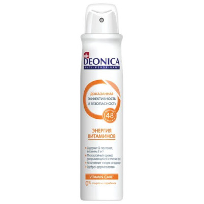 DEONICA antiperspirant vitamin energiyasi, 200 ml (buzadigan amallar)  УТ-00005023