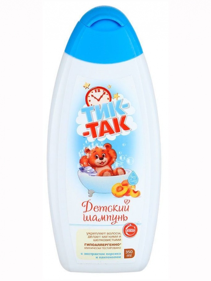 Shaftoli ekstrakti va pantenol bilan "tik-tak" bolalar shampuni УТ-00002719