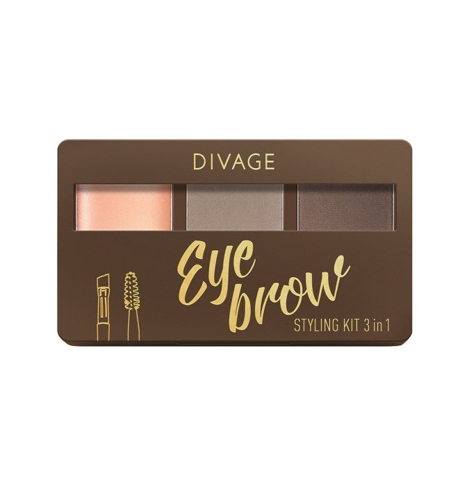 DIVAGE mumli qoshlar uchun to'plam Eyebrow Styling to'plami 3 in 1, № 02  УТ-00005123