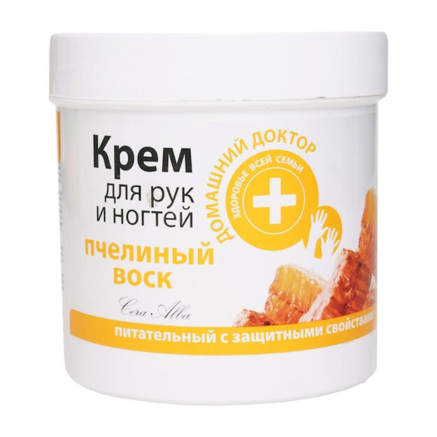 "Uy shifokori" qo'l va tirnoq kremi Asal mumi, 250 ml.  УТ-00006018