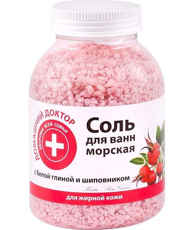 "Uy shifokori" oq loy va atirgul kestirib, dengiz hammom tuzi, 1000 ml.  УТ-00006037