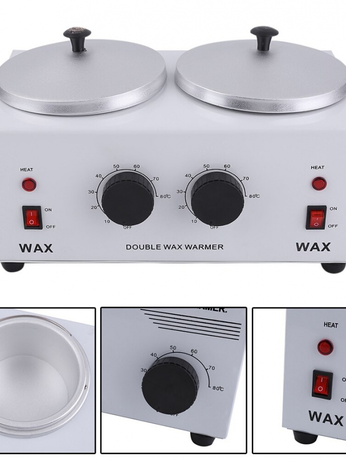 Ikkita qozon mumi isitgichi oq 800gr./INCI WAX DOUBLE BOILER WAX HEATER УТ-00006627