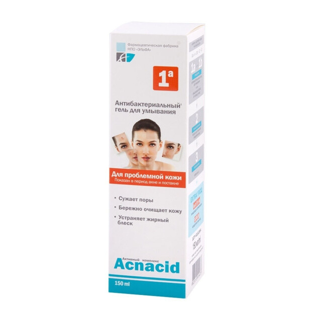 Elfa Pharm"Acnacid"antibakterial gel, 150 ml  УТ-00005954