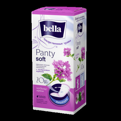Ежедневные прокладки Bella PANTY SOFT Verbena по 20 шт в карт.уп. УТ-00003791