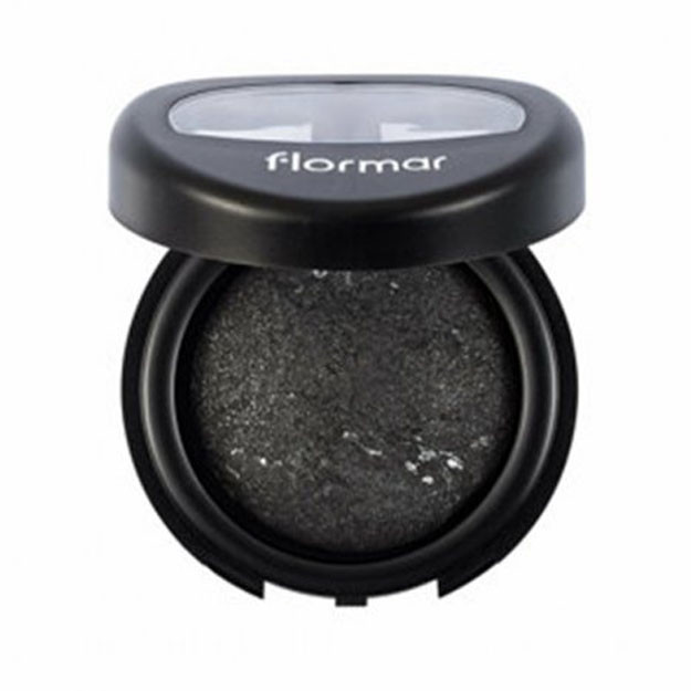 FLORMAR DIAMONDS BAKED EYESHADOW-02 BLACK GLITTERS  УТ-00003470