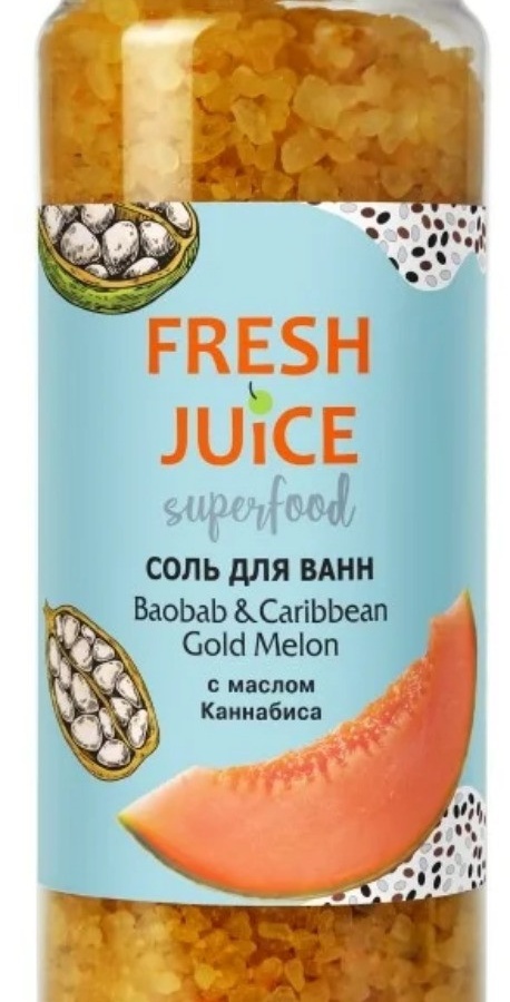 "Yangi sharbat" Superfood Baobab va Karib dengizidagi Oltin qovun hammom tuzi, 700 g  УТ-00006055