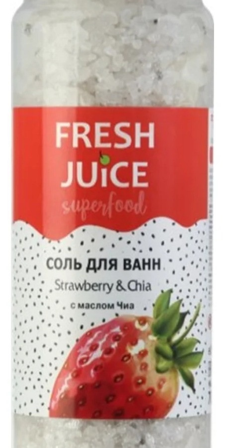 "Fresh Juice" Соль для ванн Superfood Strawberry & Chia, 700 г УТ-00006054