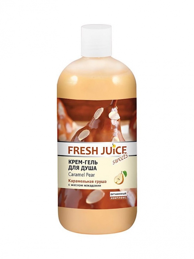 "Fresh Juice"Крем - гель для душа "Caramel Pear", 500 мл. УТ-00005964