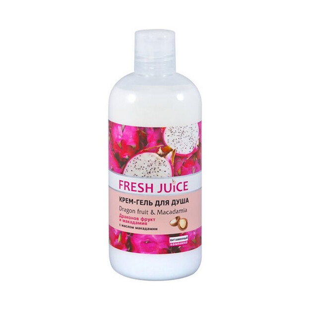 "Fresh Juice"Крем - гель для душа "Dragon fruit & Macadamia", 500 мл. УТ-00005968