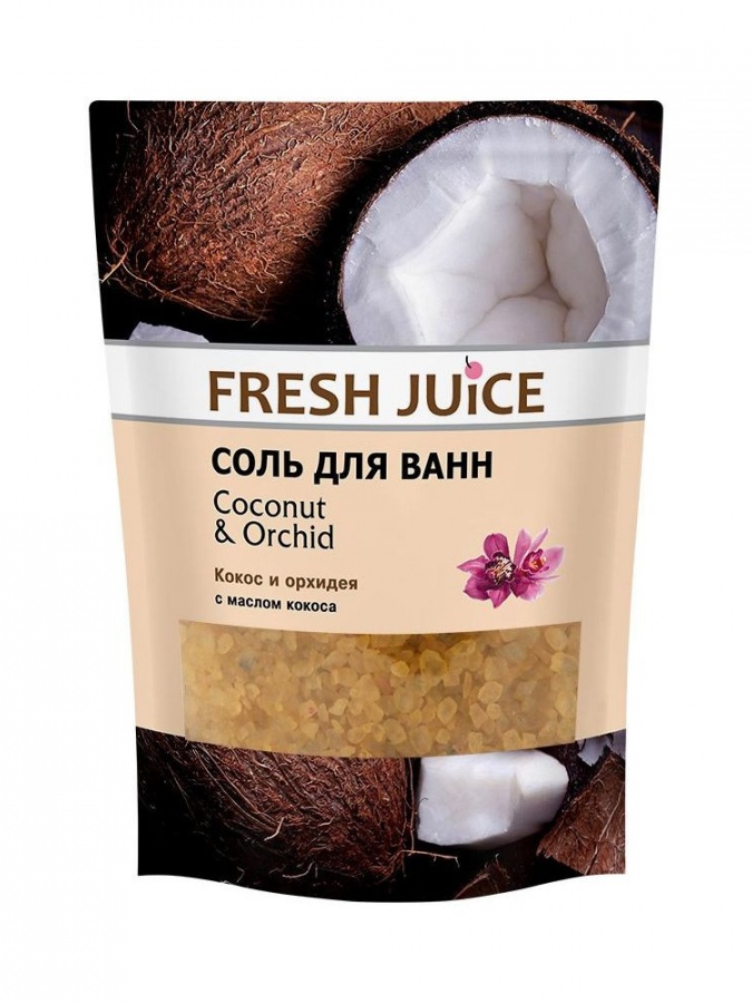 "Fresh Juice"Соль для ванн Coconut & Orchid, 500 мл. УТ-00005995