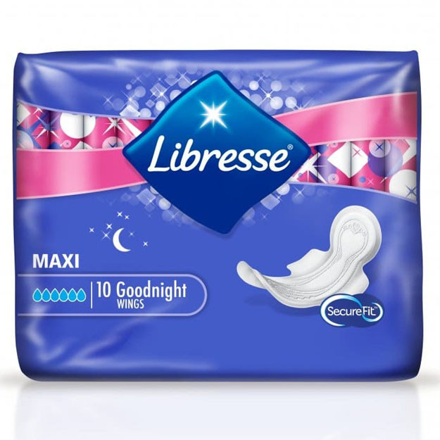 Гигиенические женские прокладки LIBRESSE Maxi Night weing sw 12x10p East УТ-00004828