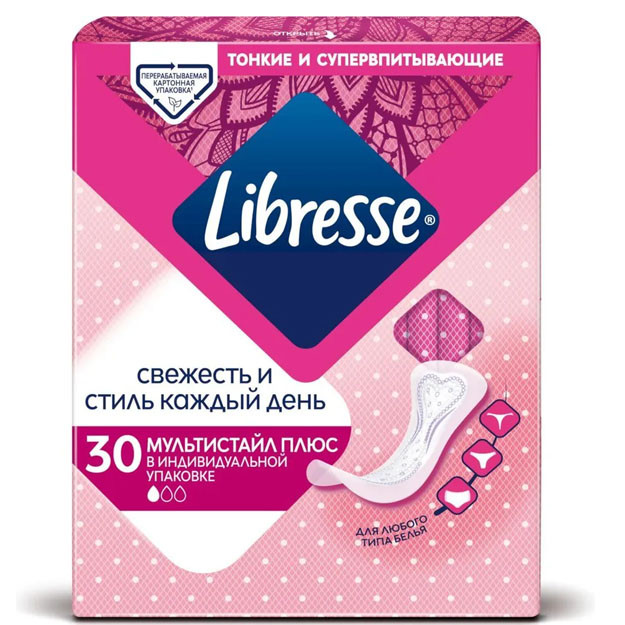Гигиенические женские прокладки LIBRESSE Pl Multistyle Normal sw 10x30p УТ-00004810