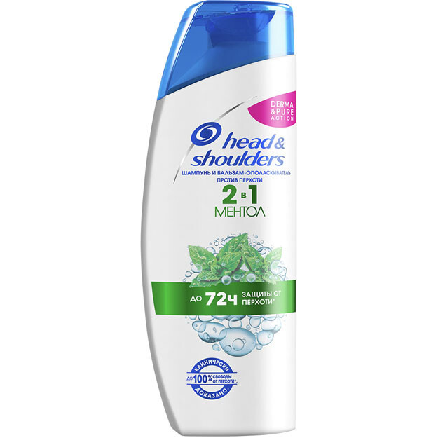 HEAD & SHOULDERS Shampoo 2 in 1 Anti-Dandruff Menthol refreshing 200 ml  УТ-00004964