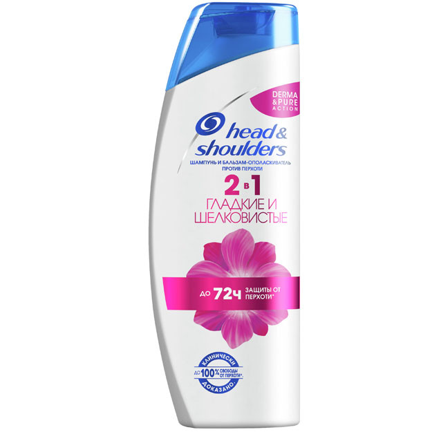 HEAD & SHOULDERS Shampoo 2 in 1 Anti-Dandruff Smooth & Silky dry/normal hair 400ml  УТ-00003851