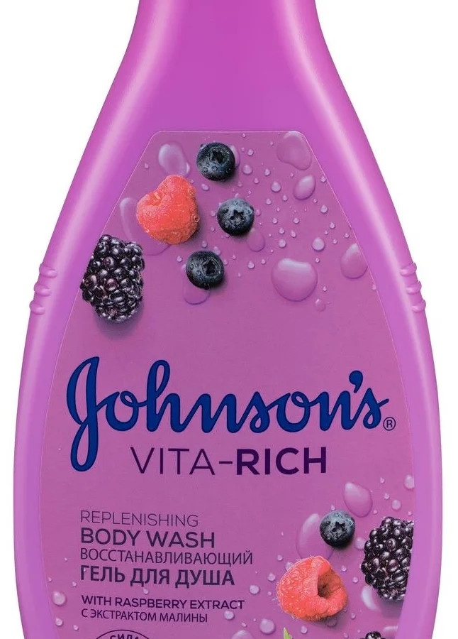 Johnson's® Vita-Rich Гель для душа с экстрактом Малины Восстанавливающий 250 мл УТ-00001055