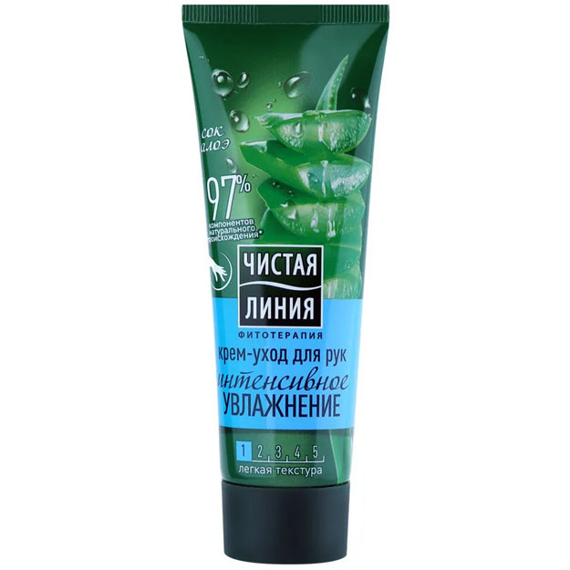 "Toza chiziq" qo'l kremi kuchli Hidratsiya aloe sharbati, 75 ml  УТ-00004633
