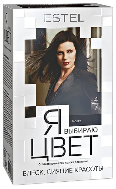 Krem jeli soch bo'yoqlari men ESTEL rangini tanlayman, ohang 4/7 mocha, 145 ml. YAVTS4 / 7 УТ-00004281