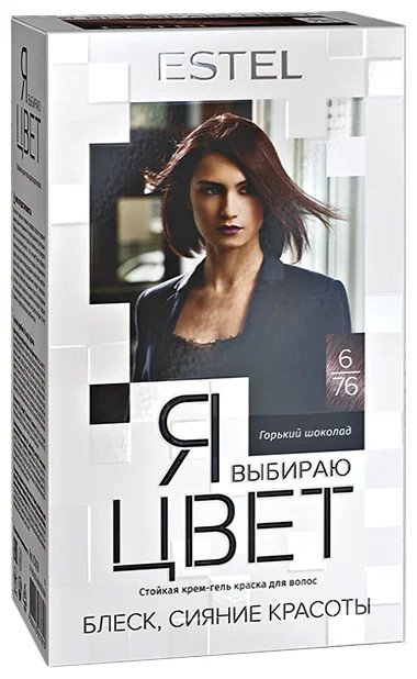 Krem jeli soch bo'yoqlari men ESTEL rangini tanlayman, ohang 6/76 achchiq shokolad, 145 ml. YAVTS6 / 76  УТ-00004286