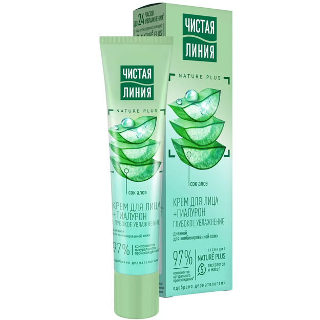 Oddiy va aralash teri 40 ml uchun nemlendirici kunlik "toza chiziq".  УТ-00004603