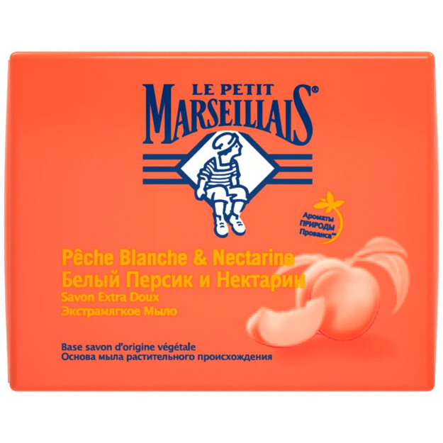 Le Petit Marseillais® Экстрамягкое кусковое мыло «Белый персик и Нектарин» 90 г УТ-00004076