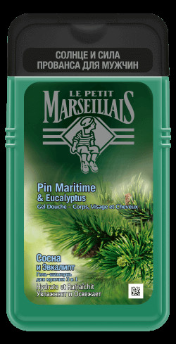 Le Petit Marseillais® Гель-шампунь для мужчин «Сосна и Эвкалипт» 3 в 1 250 мл УТ-00001015