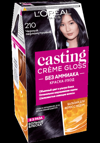 L'Oreal Paris LOREAL CASTING CREME GLOSS krem soch rangi ohang 210 qora marvarid onasi  УТ-00001614