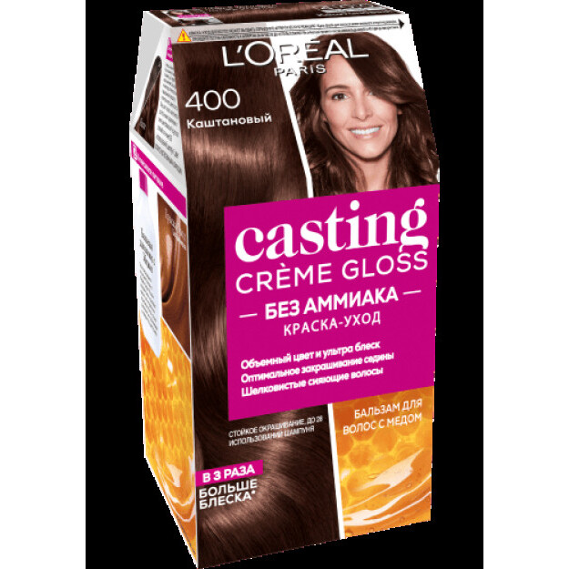 L'Oreal Paris LOREAL CASTING CREME GLOSS Крем-краска для волос тон 400 каштан УТ-00004884