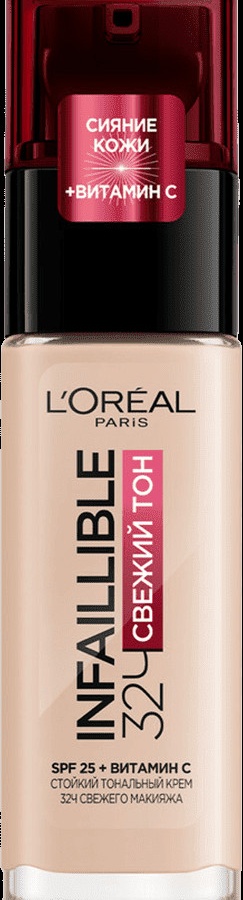 L'Oreal Parij "Infaillible" uzoq muddatli matli yuz asosi, 15-soya, chinni УТ-00004973
