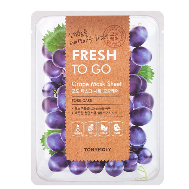 Uzum ekstrakti bilan yuz niqobi./FRESH TO GO GRAPE MASK SHEET 22gr  УТ-00005461