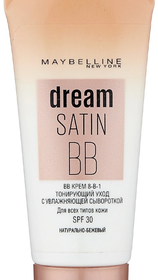 Maybelline Nyu-York bb "Dream Satin" yuz kremi, namlovchi, SPF 30, tabiiy bej УТ-00004944