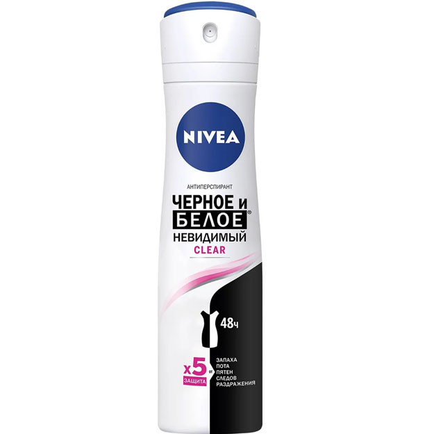 Nivea antiperspirant" qora va oq ko'rinmas Clear "markasi" Nivea Women " 150 ml  УТ-00003324