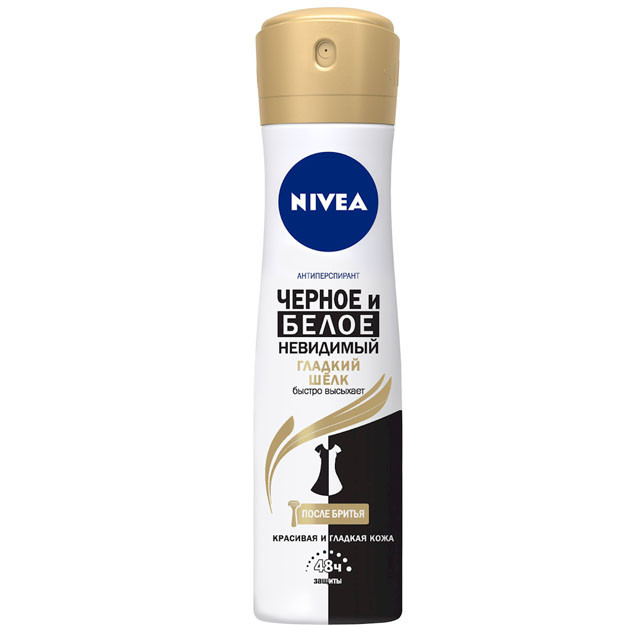 Nivea antiperspirant " qora va oq. Ko'rinmas silliq Ipak "Nivea Women" brendi 150 ml УТ-00003320