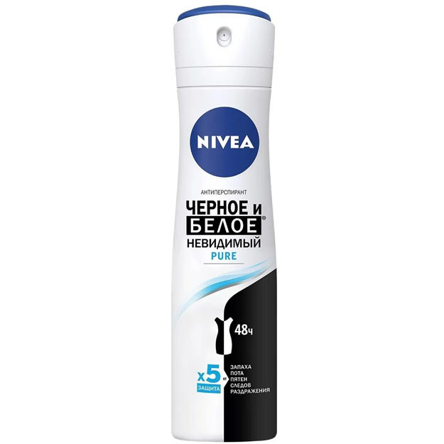Nivea Антиперспирант "Черное и Белое Невидимый Pure" марки "Nivea Women" 150 ml УТ-00003323