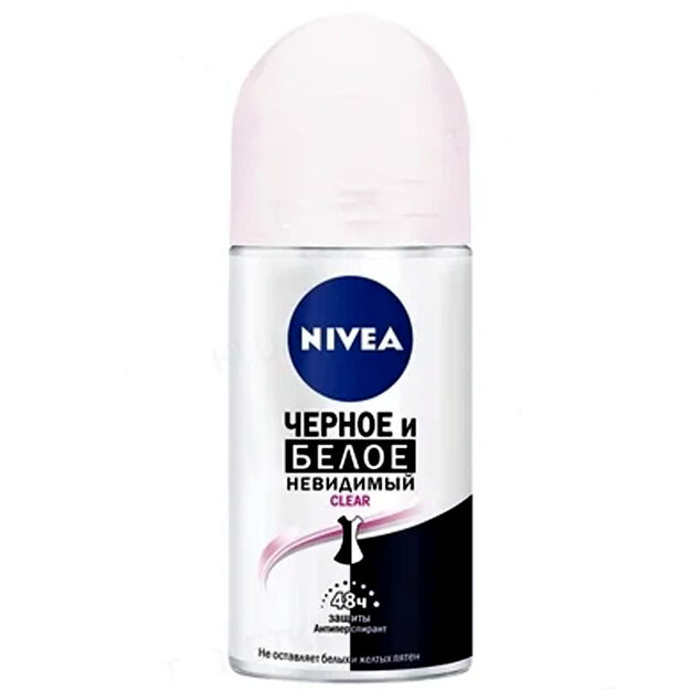 Nivea Антиперспирант для тела шариковый "Черное и белое.Невидимая Pure" марки "Nivea" 50 ml УТ-00003289