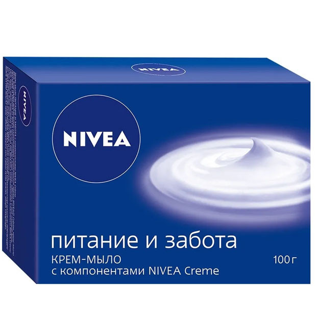 Nivea krem-sovuni" oziqlantirish va parvarish qilish "" Nivea Crème "tarkibiy qismlari bilan "Nivea" brendi 100 gr  УТ-00003298