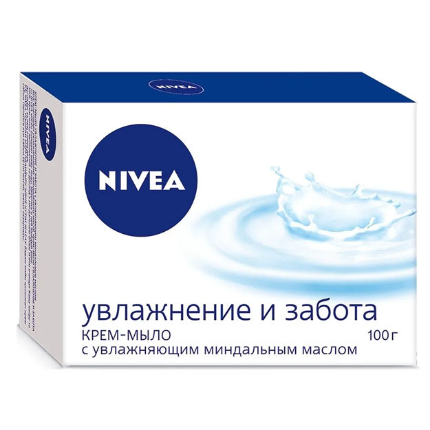Nivea Крем-мыло "Увлажнение и забота" с увлажняющим миндальным маслом марки "Nivea" 100 гр УТ-00003281