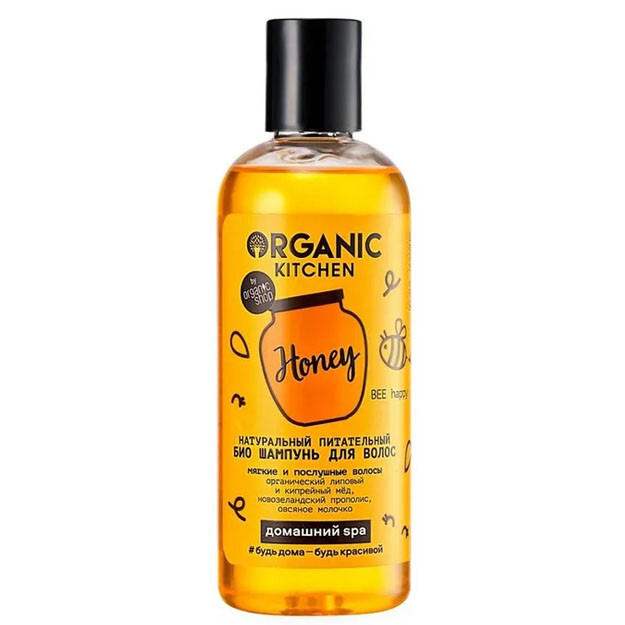 Organik oshxona / uy qurilishi SPA / ho'kiz shampuni."Bio. To'g'ri. oziqlantiruvchi.BEE happy", 270ml УТ-00004107