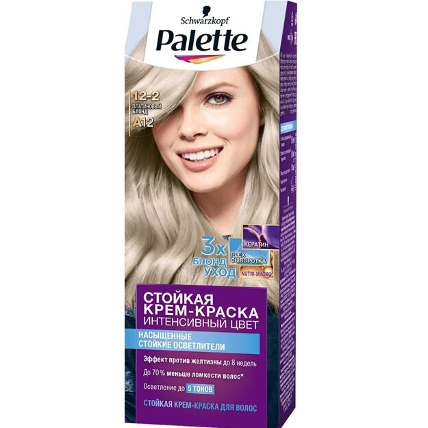 Palette bo'yoq D / soch A12 (12-2) platina sariq  УТ-00004845
