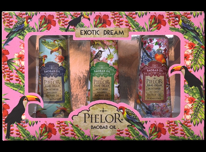PIELOR EXOTIC DREAM HAND CREAM GIFT BOX 30 ML 3 KINDS - PINK УТ-00002836