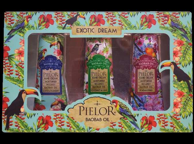 PIELOR EXOTIC DREAM HAND CREAM GIFT BOX 30 ML 3 KINDS - TURQUOISE   УТ-00002835