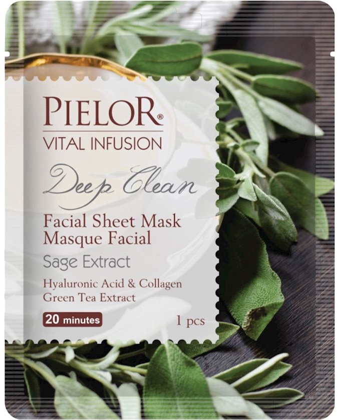 PIELOR VITAL INFUSION FACIAL SHEET MASK 25ML DEEP CLEAN УТ-00002878