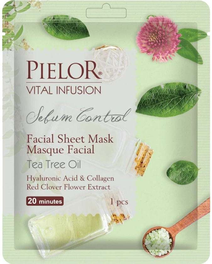 PIELOR VITAL INFUSION FACIAL SHEET MASK 25ML SEBUM CONTROL  УТ-00002882