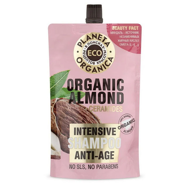 Planeta Organica / ECO / Organic almond / Омолаживающий шампунь, 200мл УТ-00004100