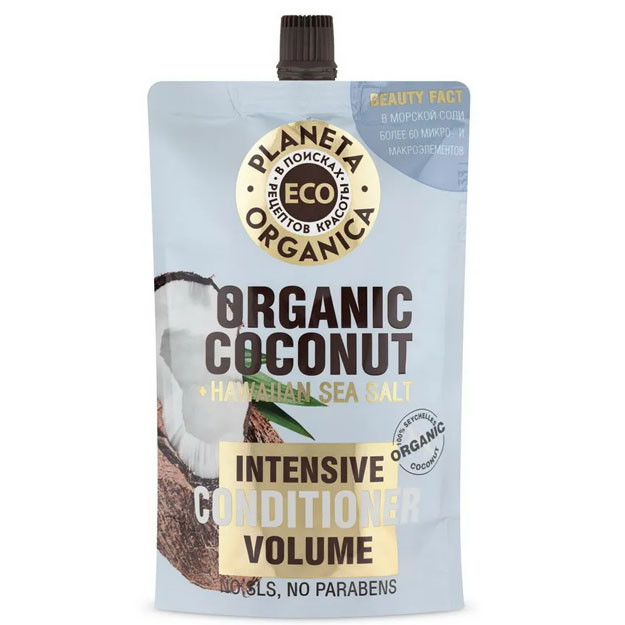 Planeta Organica / EKO / organik kokos / soch hajmi uchun balzam, 200ml  УТ-00004099