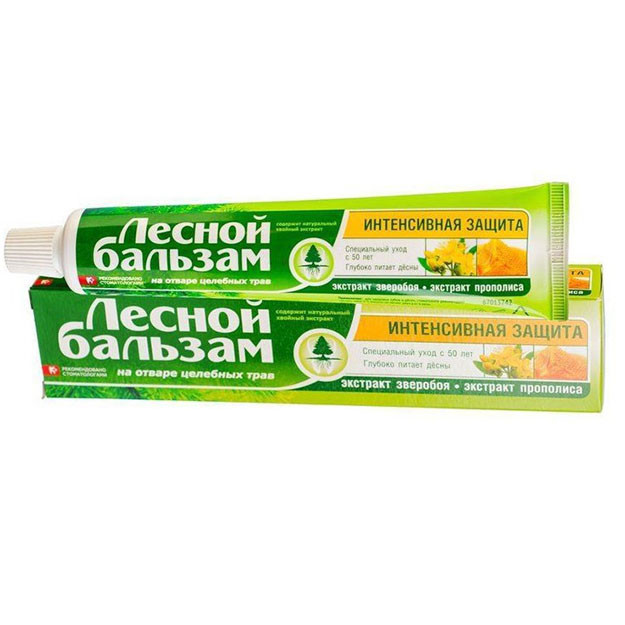 Profilaktik tish pastasi propolis ekstrakti va avliyo Ioann wort ekstrakti bilan o'rmon balzami o'tlar bulonida, 75 ml УТ-00004625