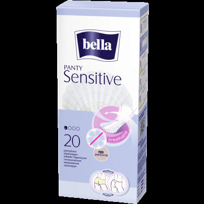 Ayollar ip.vpit.tuzatish bilan ko'p qatlamli."Bella Panty Sensitive" yopishqoq qatlami 20 dona.  УТ-00003825