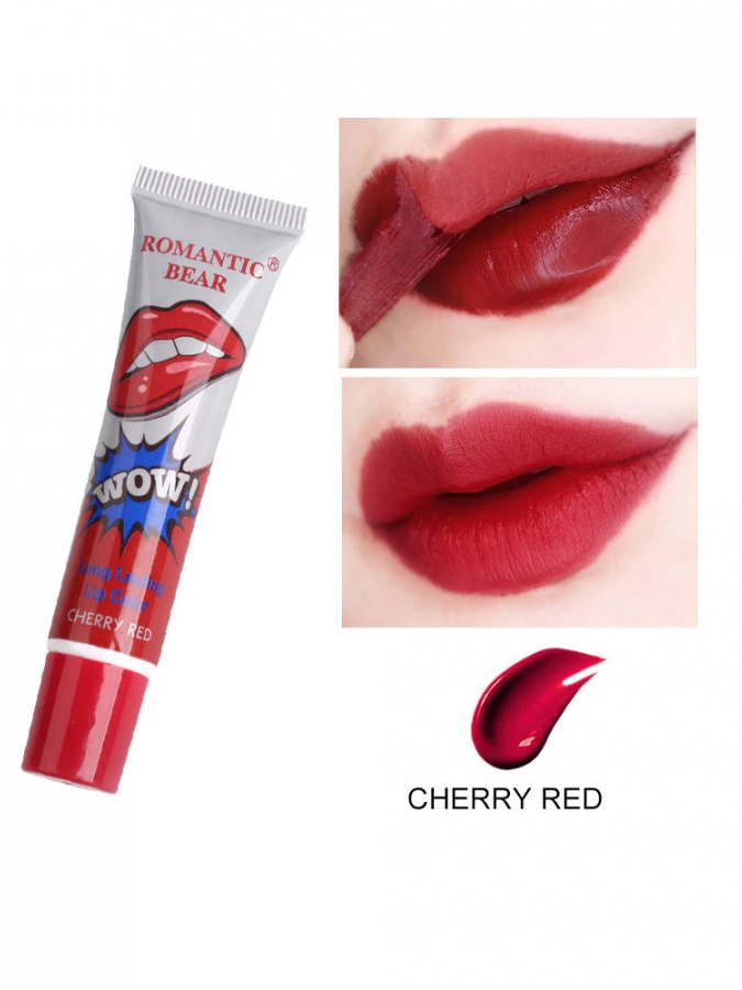 Romantic bear WOW Long Lasting lip color Cherry red  УТ-00006553