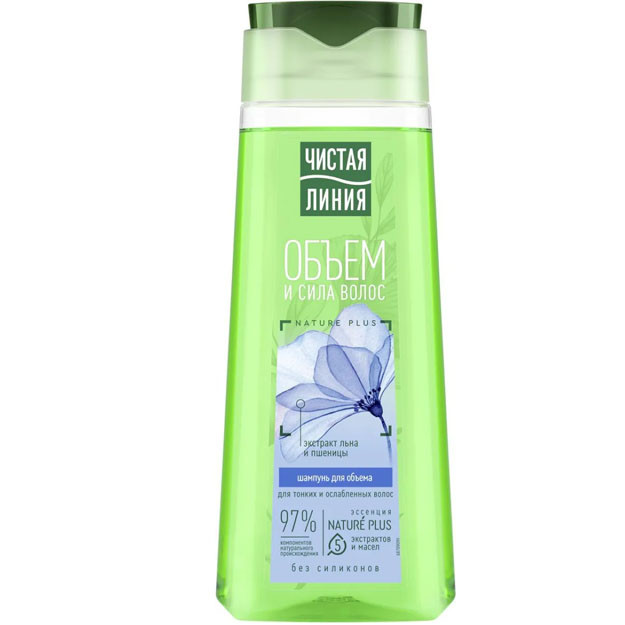 Shampun toza chiziq "hajmi va kuchi" bug'doy ingichka va zaiflashgan sochlar uchun 250 ml.  УТ-00004590